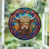 BooBoo Highland Cow Stained Glass Effect Suncatcher